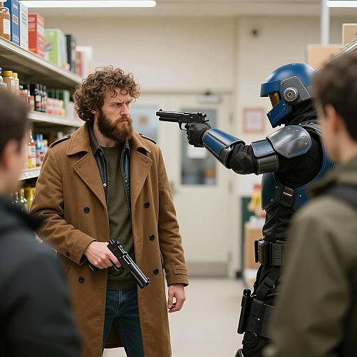 Intense Gunpoint Standoff in Store