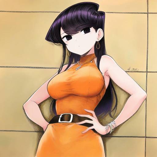 Anime Girl in Orange Dress