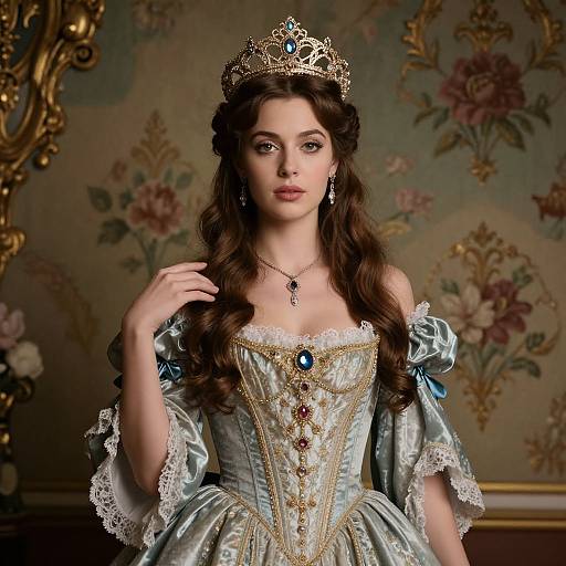 Regal Woman in Somov-Inspired Art