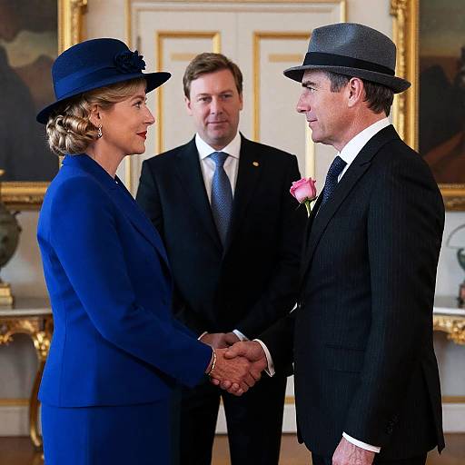 Elegant Trio in Ornate Setting