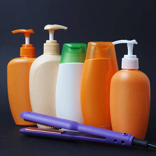 Personal Care Items on Dark Background