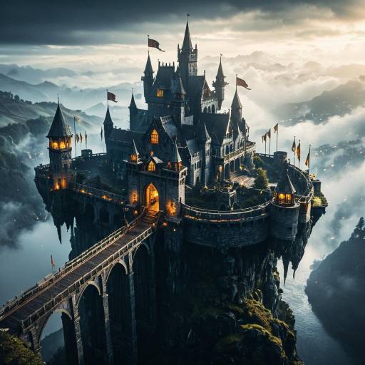 Floating Fantasy Castle with Guild Summit