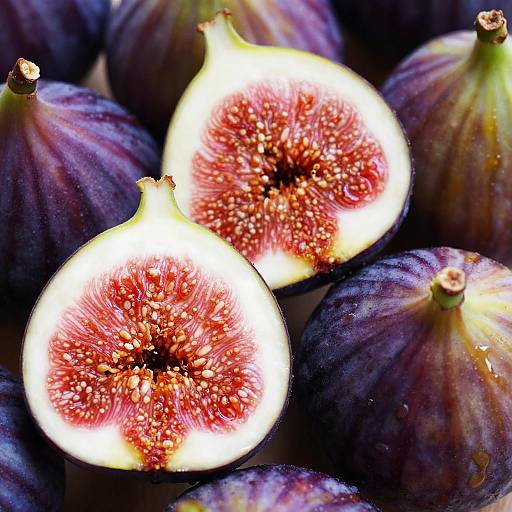 Close-Up of Fresh Vibrant Figs