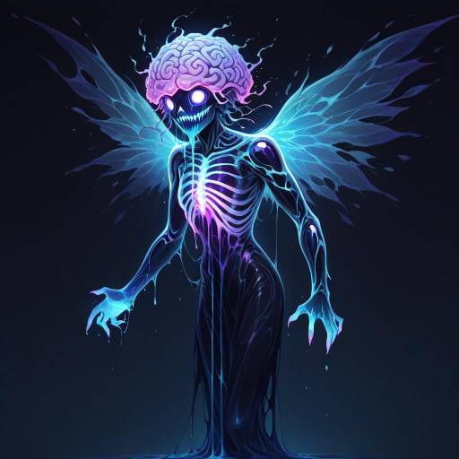 Ethereal Ghostly Figure with Wings Ethereal Ghostly Figure with Wings