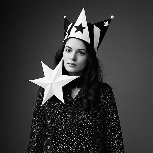 Elegant Star-Themed Woman's Costume