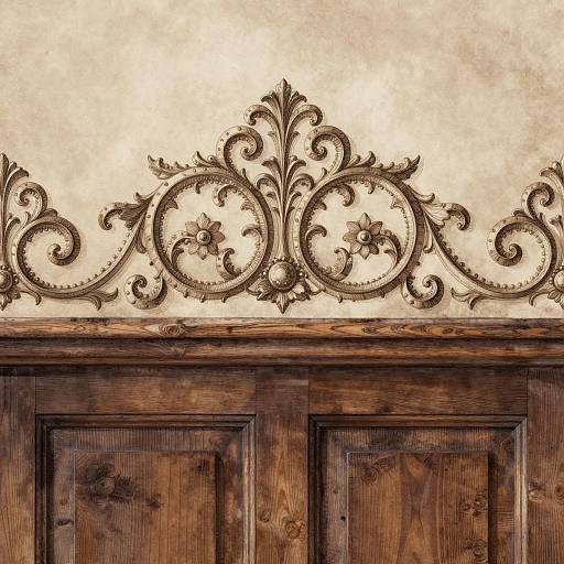 Victorian Scrollwork Pattern on Wood