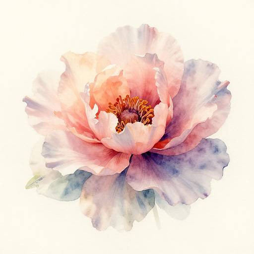 Hyper-Realistic Acoustic Watercolor Flower