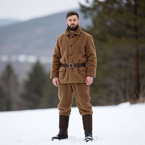 Man Standing by Snowy River