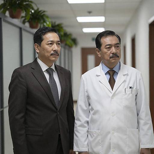 Office Portrait of Two Middle-Aged Men