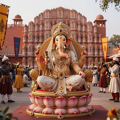 Surreal Jaipur Festival with Rajput Warrior