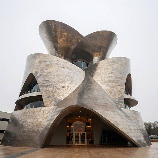 Gaudí-Inspired Biomorphic Metal Facade Photo