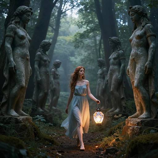 Ethereal Forest Nymph with Lantern