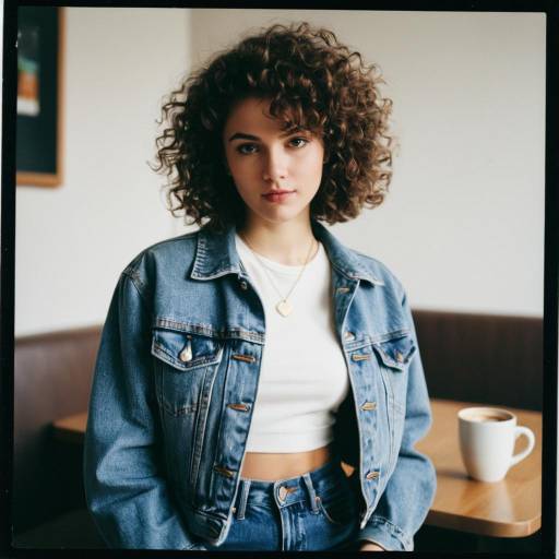 Young Woman in Denim Jacket and Jeans