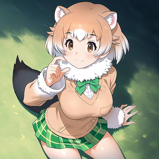 Illustration of Black-tailed prairie dog (kemono friends), kemono friends in the style of Kazuma muramasa