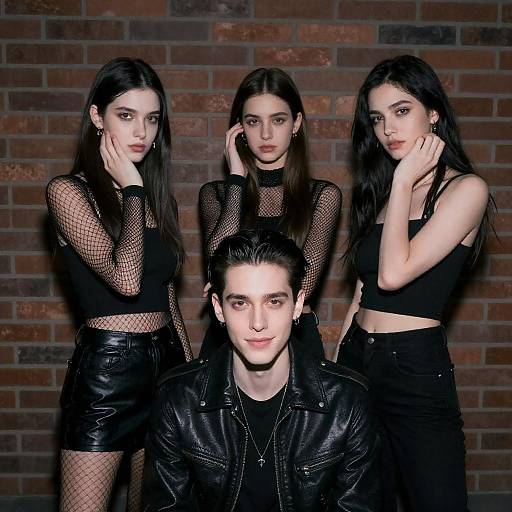 Urban Portrait of Young Adults in Dark Aesthetic