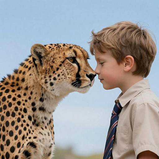 A Boy and a Cheetah: Unlikely Friends