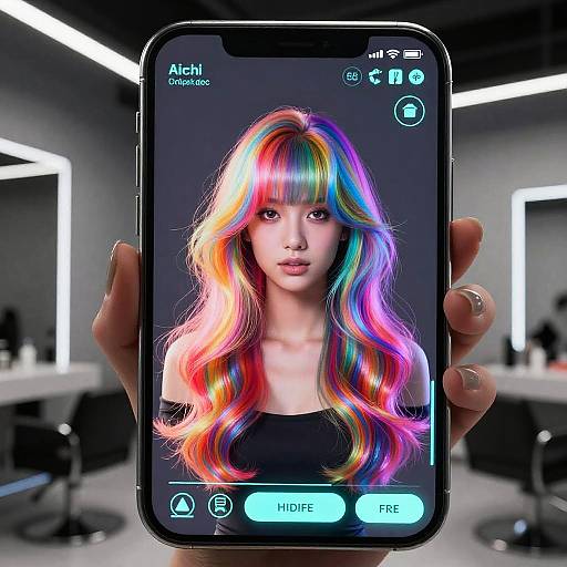 Futuristic AI Hair Salon Experience