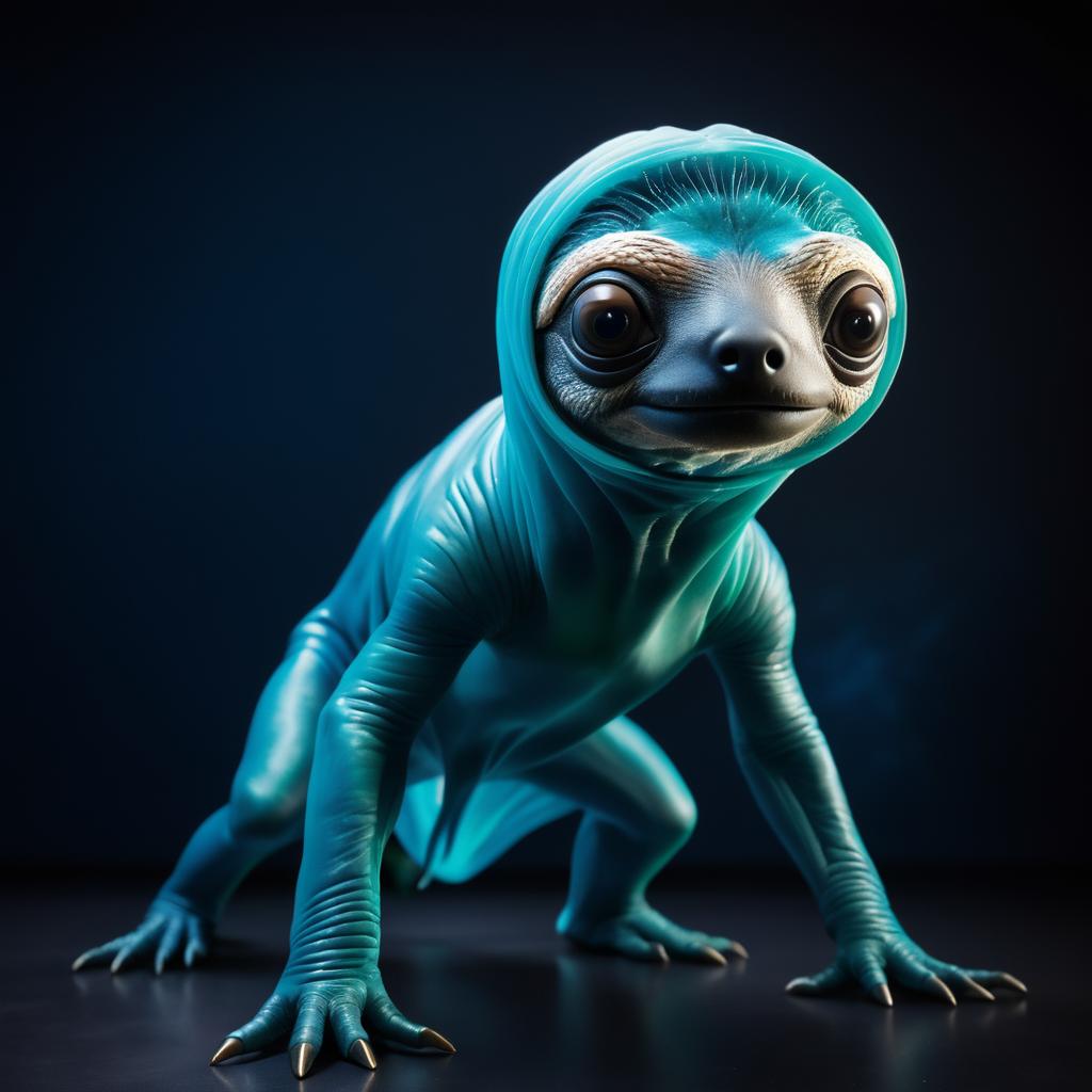 Alien Sloth-Inspired Creature Photography