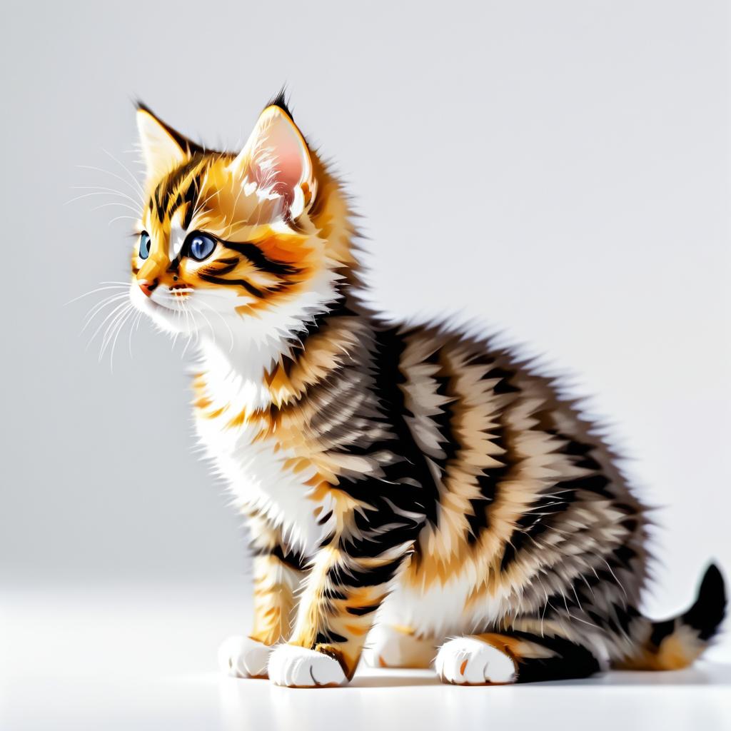 Cinematic Kitten Portrait in Natural Colors