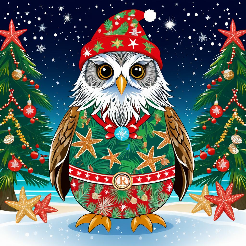 Whimsical Owl T-Shirt Design for Holidays