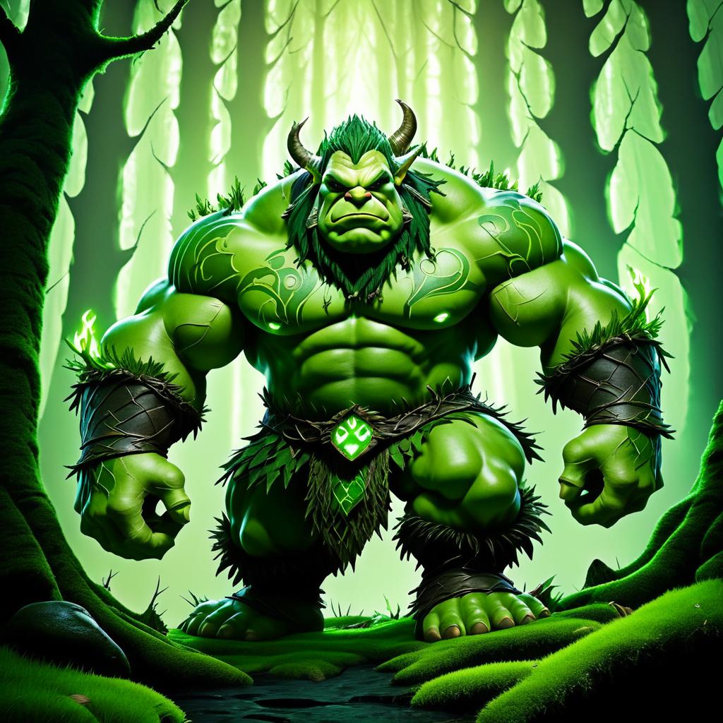 Muscular Ogre in Enchanted Forest