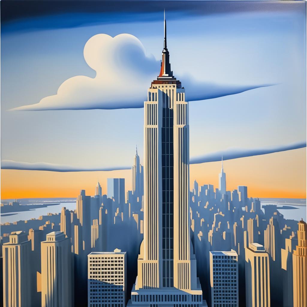 Georgia O'Keeffe Inspired Empire State Painting