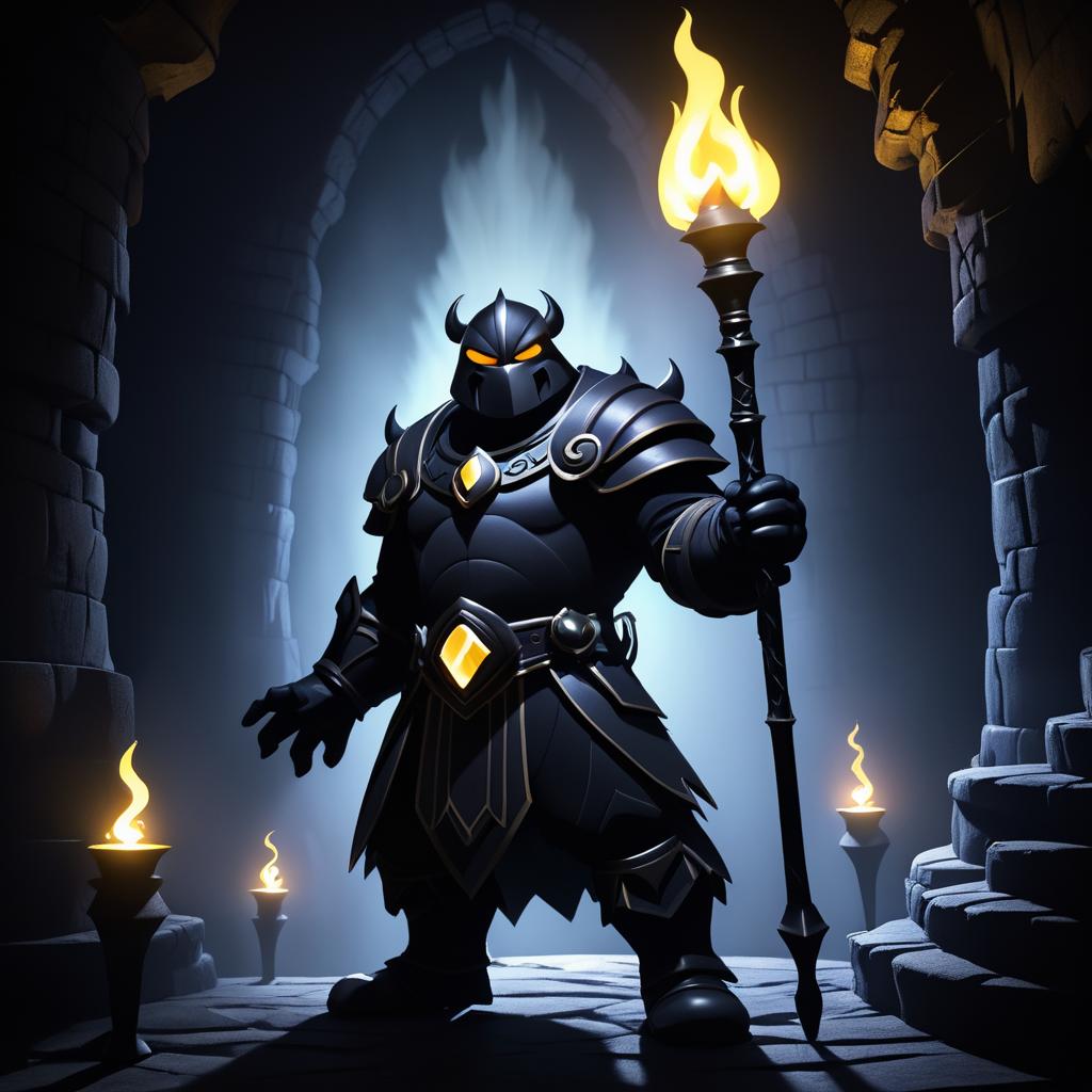 Dusknoir in a Dark Fantasy Cavern