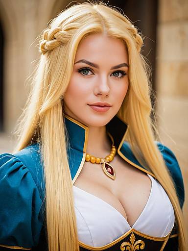 Lifestyle costume photo of Aiz wallenstein. Cosplay clothes