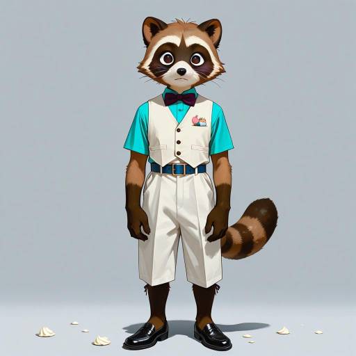 Playful Raccoon in Formal Attire Playful Raccoon in Formal Attire