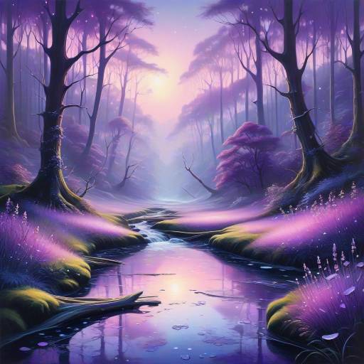 Enchanting Twilight Forest Glade Art