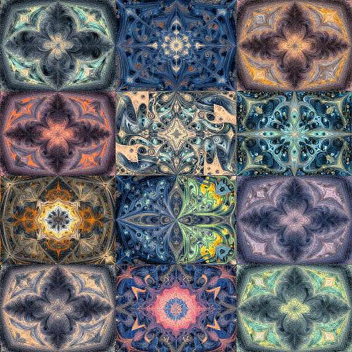 Seamless Fractal Tile Pattern