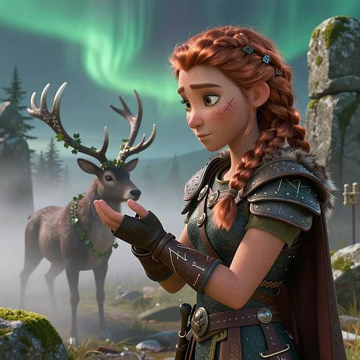 Celtic Warrior Queen in Mystical Twilight