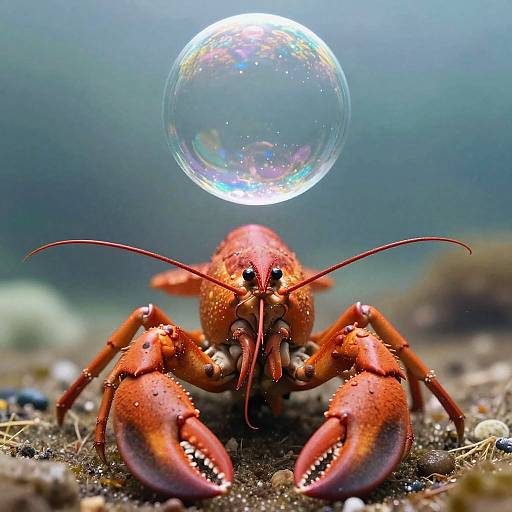 Photorealistic Vibrant Lobster Portrait