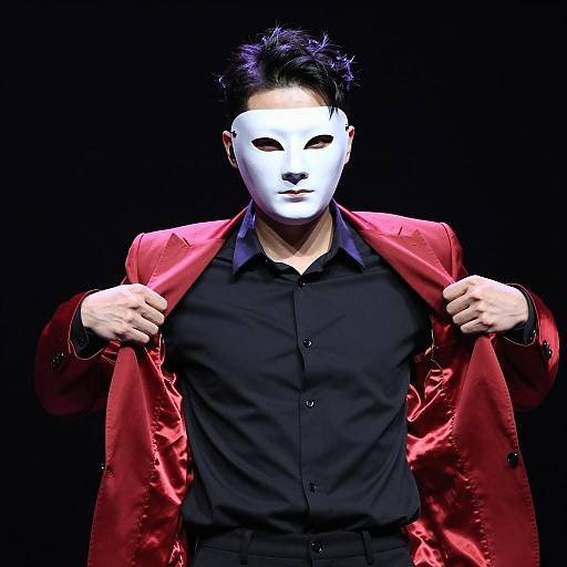 Dramatic Male Performer in Satin Jacket