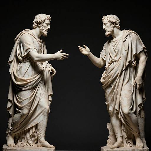 Ancient Philosophers Engaged in Debate