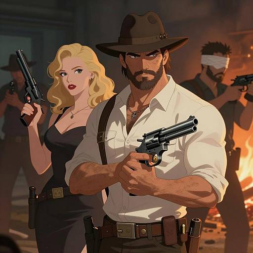 Epic Showdown: Guns and Shadows