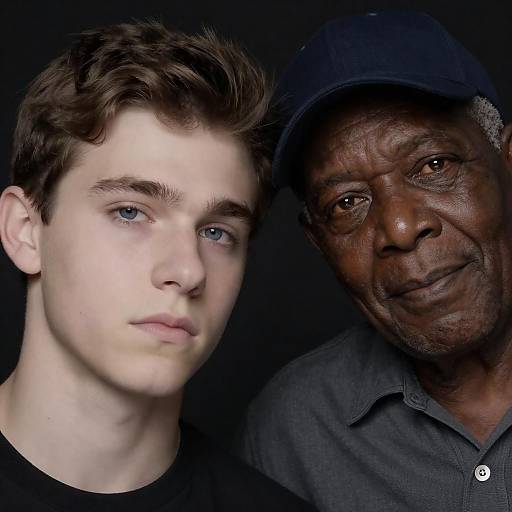 Close-Up Portrait of Two Diverse Men