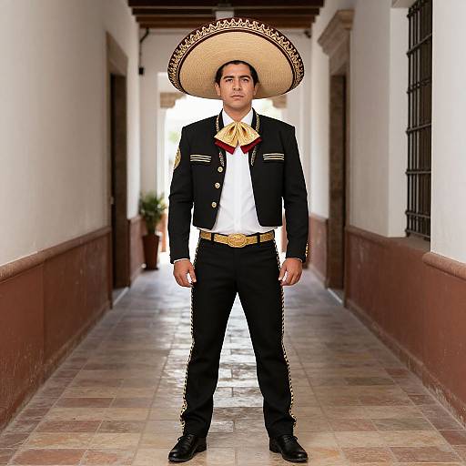 Modern Spanish Man in Mexican Costume