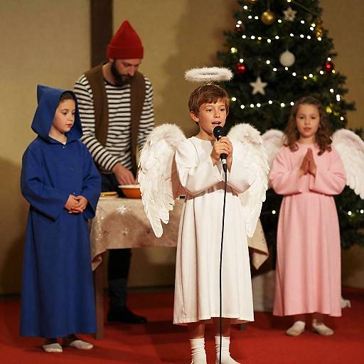 Joyful Christmas Nativity Scene Photography
