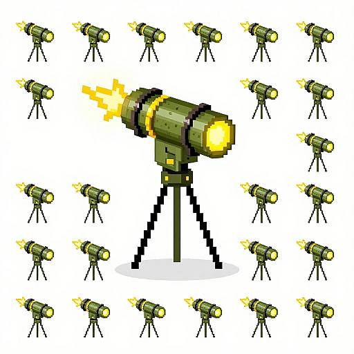 Minimalist Pixel Tripod Missile Launcher