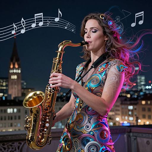 Surreal Saxophone Portrait in Basel