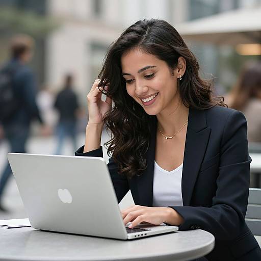 Professional Woman Working Outdoors
