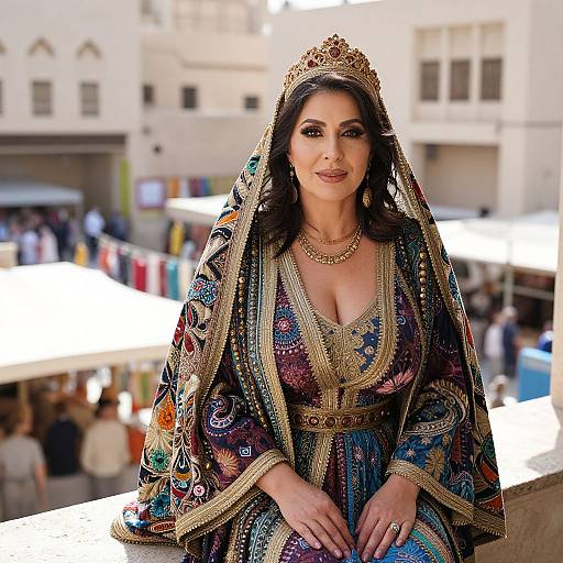 Mature Arab Woman in Traditional Costume
