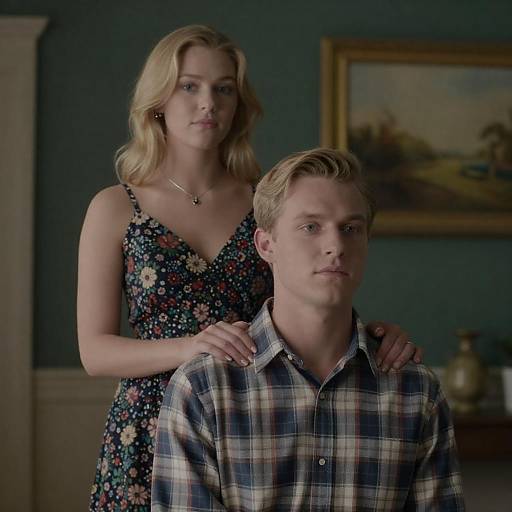 Indoor Portrait of Young Couple