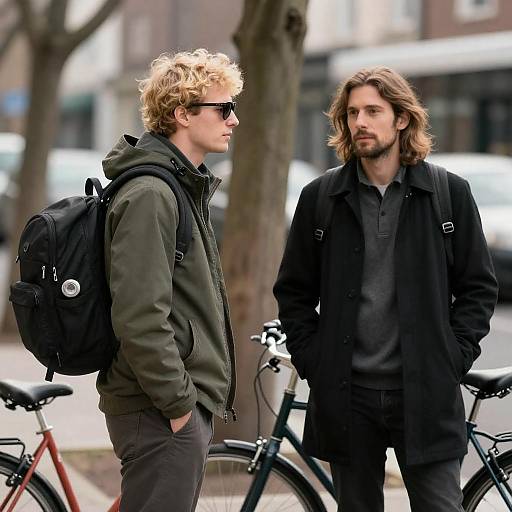 Two Men Urban Bike Portrait
