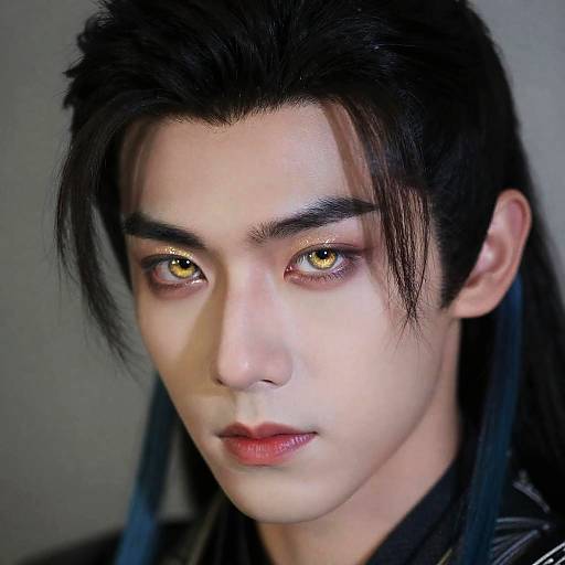 Celestial Samurai With Nebula-Flecked Eyes