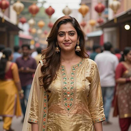 Stunning Woman in Traditional Kurta