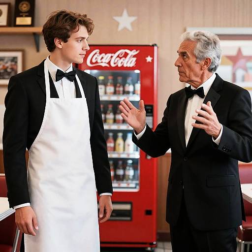 Intense Conversations in a Vintage Diner