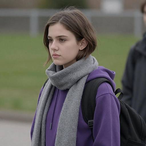 Contemplative Young Woman Outdoors
