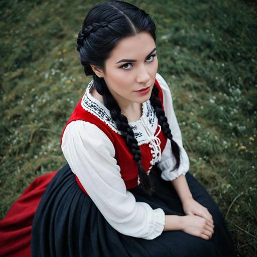 Traditional Alpine Folk Costume Cosplay Shot